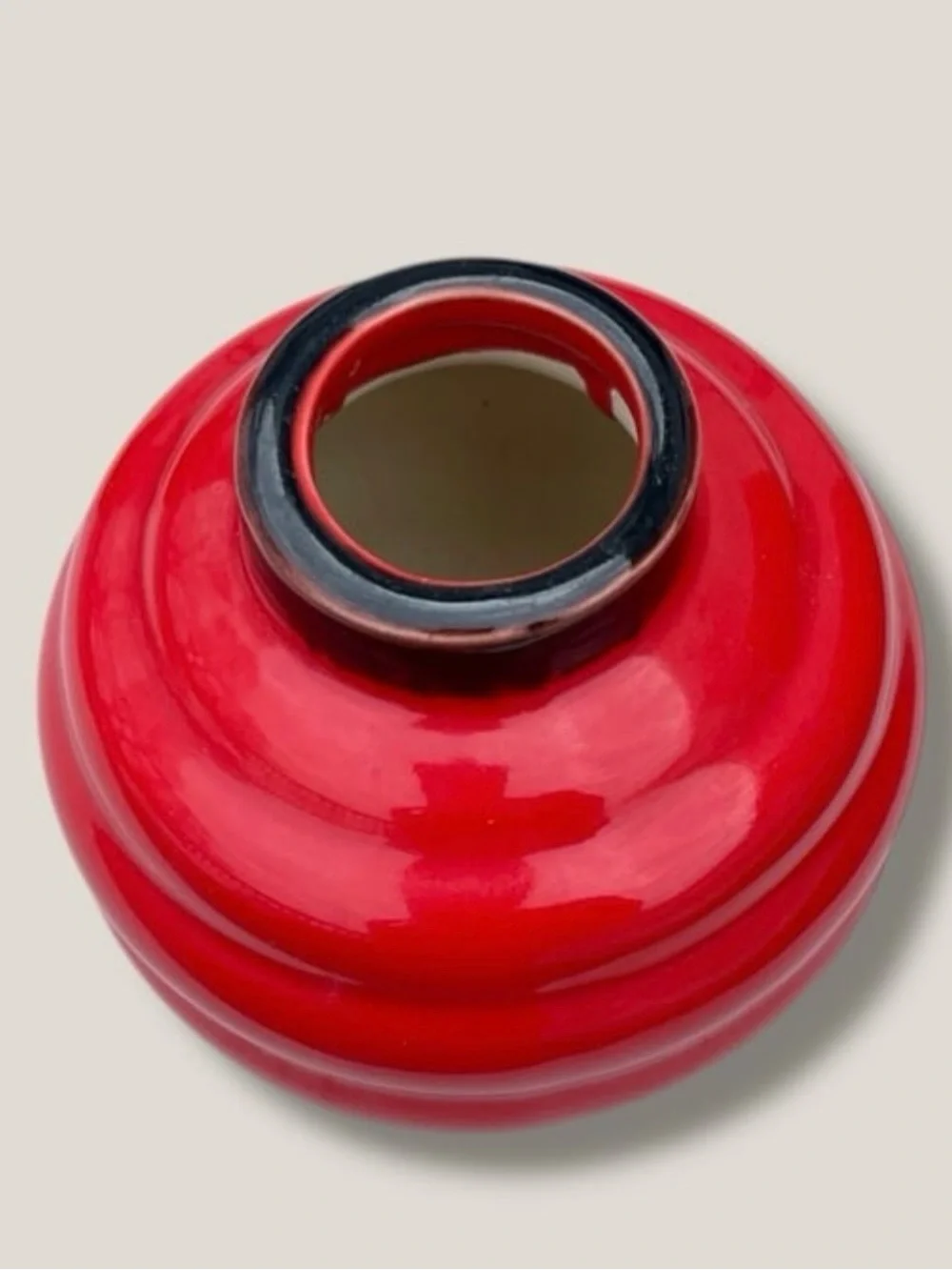 Red lantern bamboo stem holder